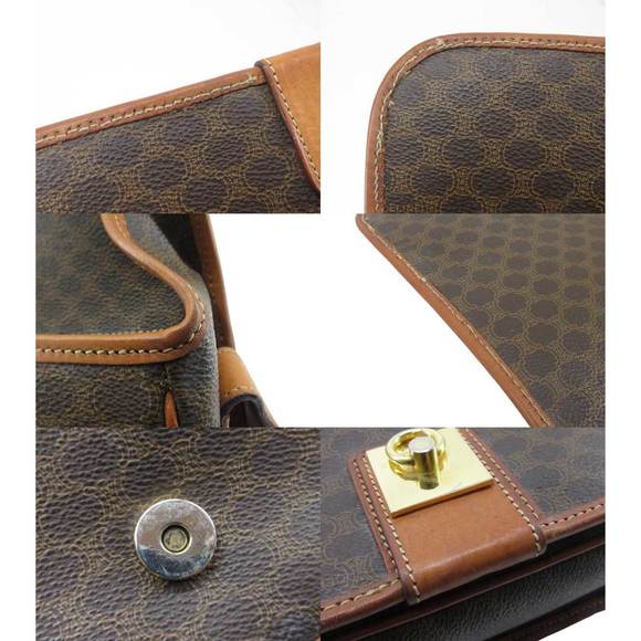 Celine Macadam Pattern Flap Shoulder Bag Crossbody Diagonal - Picture 4 of 6